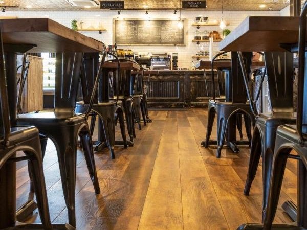 New laminate flooring for New Holland Coffee Shop